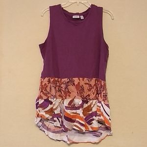 LOGO Flounced Tunic Tank